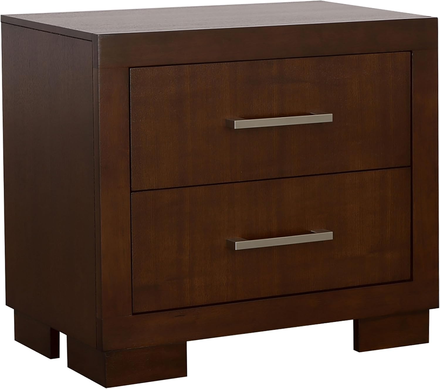 Coaster Home Furnishings Jessica Contemporary 4-Piece Bedroom Set Eastern King Size LED Storage Bookcase Bed Frame 47-inch Headboard Cappuccino 200719KE-S4