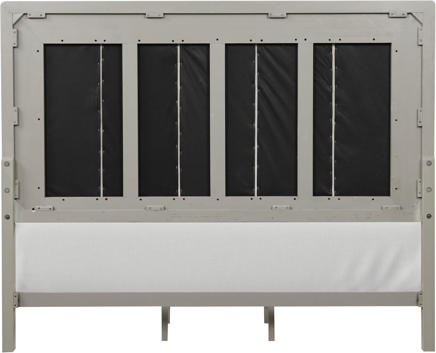 Furniture of America Veralyn Modern Solid Wood Brown Bed Frame with Channel Padded Headboard, Wooden Bedframe for Bedroom, Guest Room, Box Spring Required, Oak, Queen