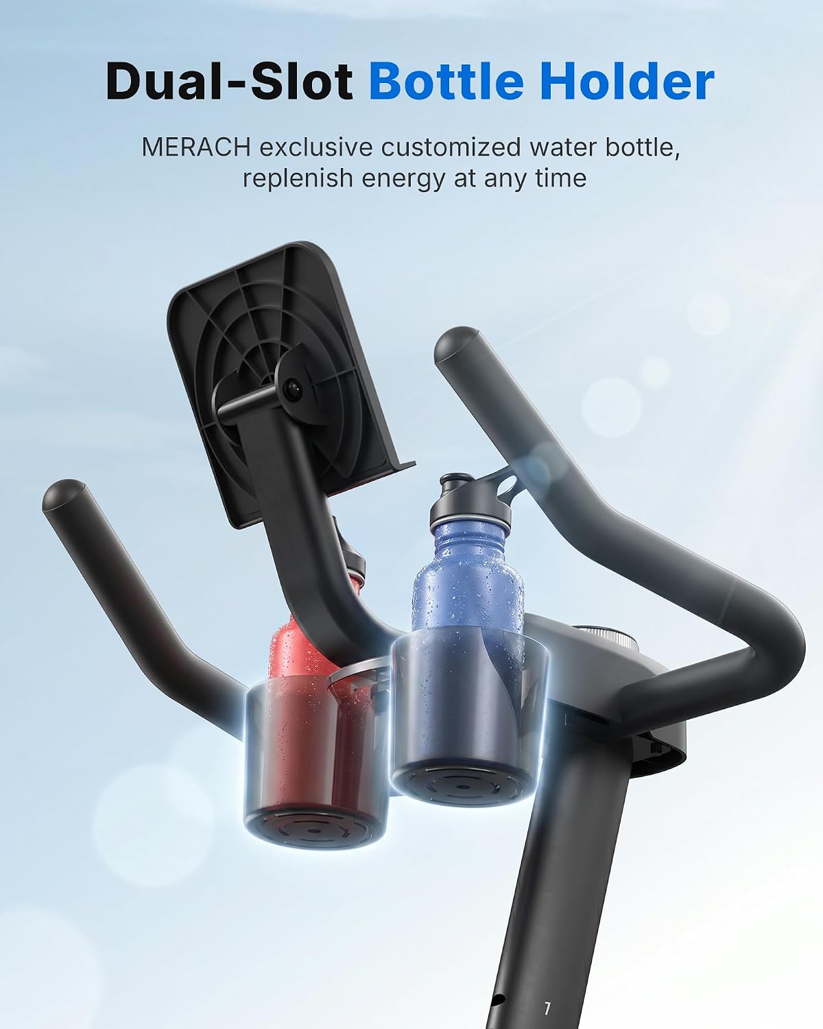 MERACH Exercise Bike, Brake Pad Stationary Bike with Exclusive App, Low Noise Indoor Cycling Bike with 300lbs Weight Capacity, Tablet Mount and Fitness Courses for Weight Loss