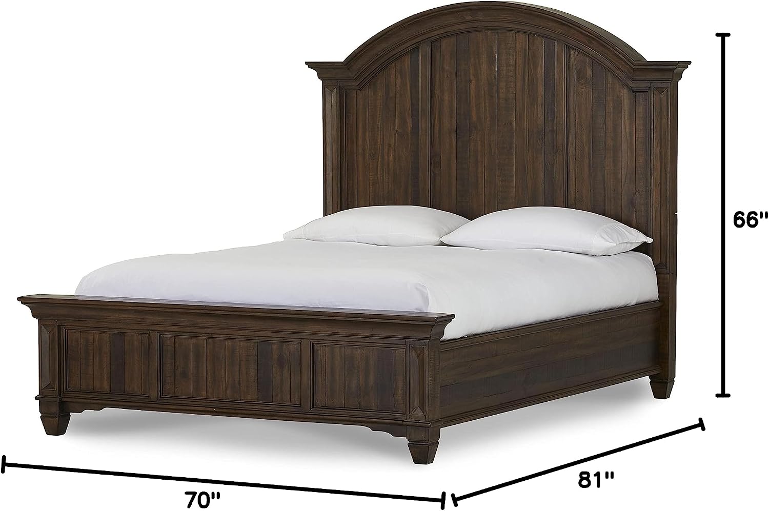 Modus Furniture Solid Wood Bed, Queen, Colston - Burlap