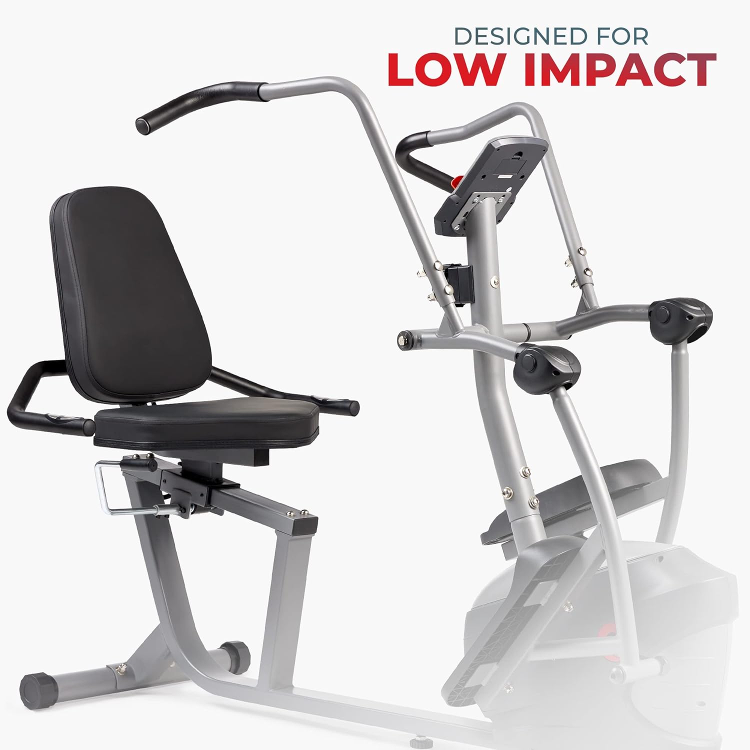 Sunny Health & Fitness Smart Recumbent Bike, Full-Body Home Training with Arm/Leg Exercisers, Indoor Cycling Workout Machine Plus Adjustable Seat & Bulit-in Pulse Sensors, Free SunnyFit App Connection