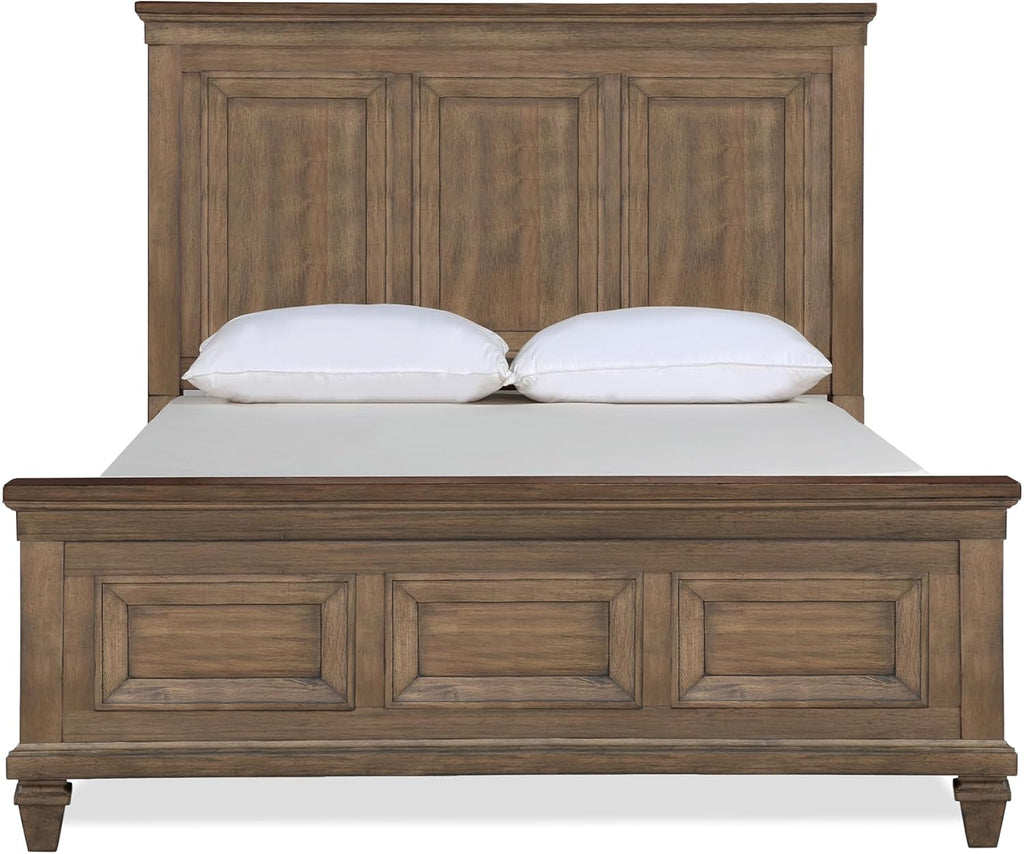 New Classic Furniture Mariana 4-Piece Wood Queen Bedroom Set with Nightstand, Vintage Mocha