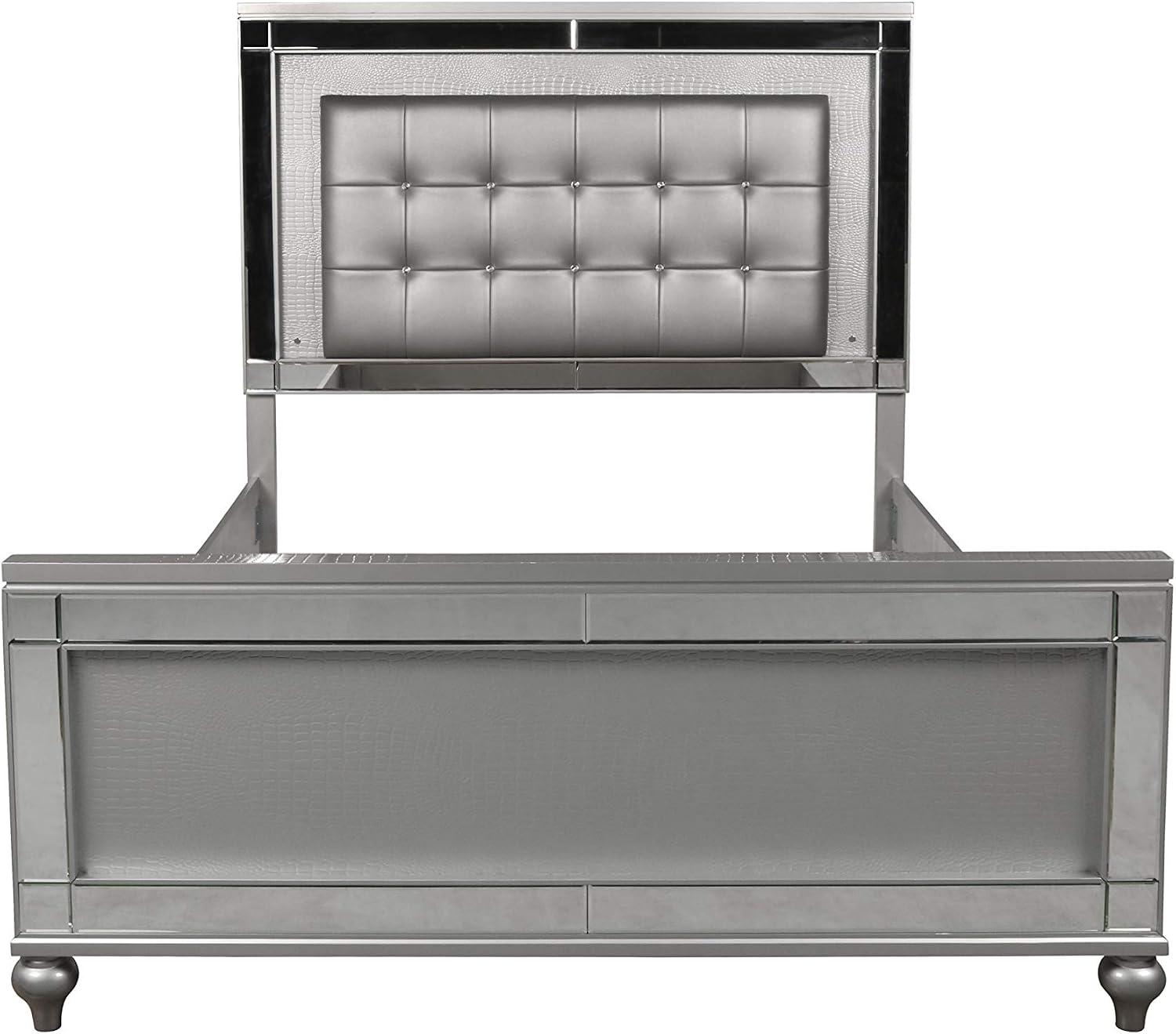 New Classic Furniture Valentino Wood Queen Bed, Silver