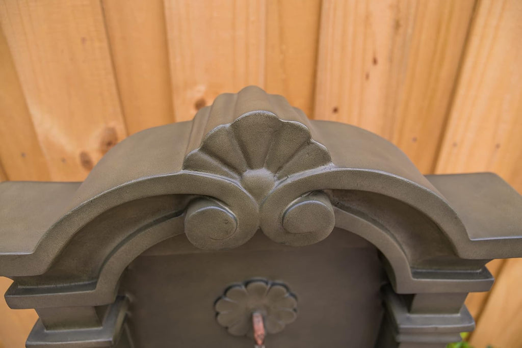 Kenroy Home 51021MS Cathedral Indoor/Outdoor Floor Fountain with Green Finish, Traditional Style, 44' Height, 20' Width, 12' Depth