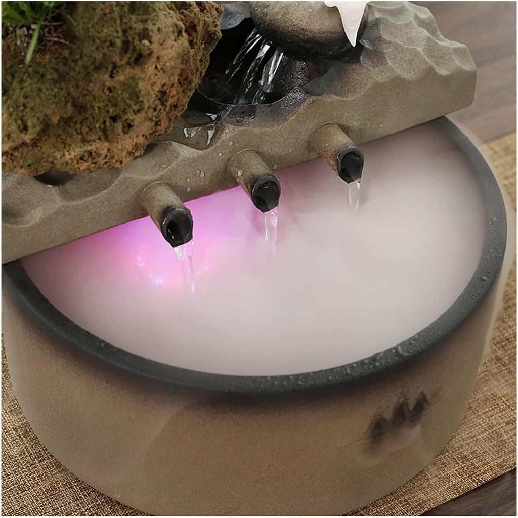 Small Indoor Water Fountain Water Features Outdoor Tabletop Fountain Indoor Relaxation Tabletop Fountain Waterfall Zen Meditation Indoor Waterfall