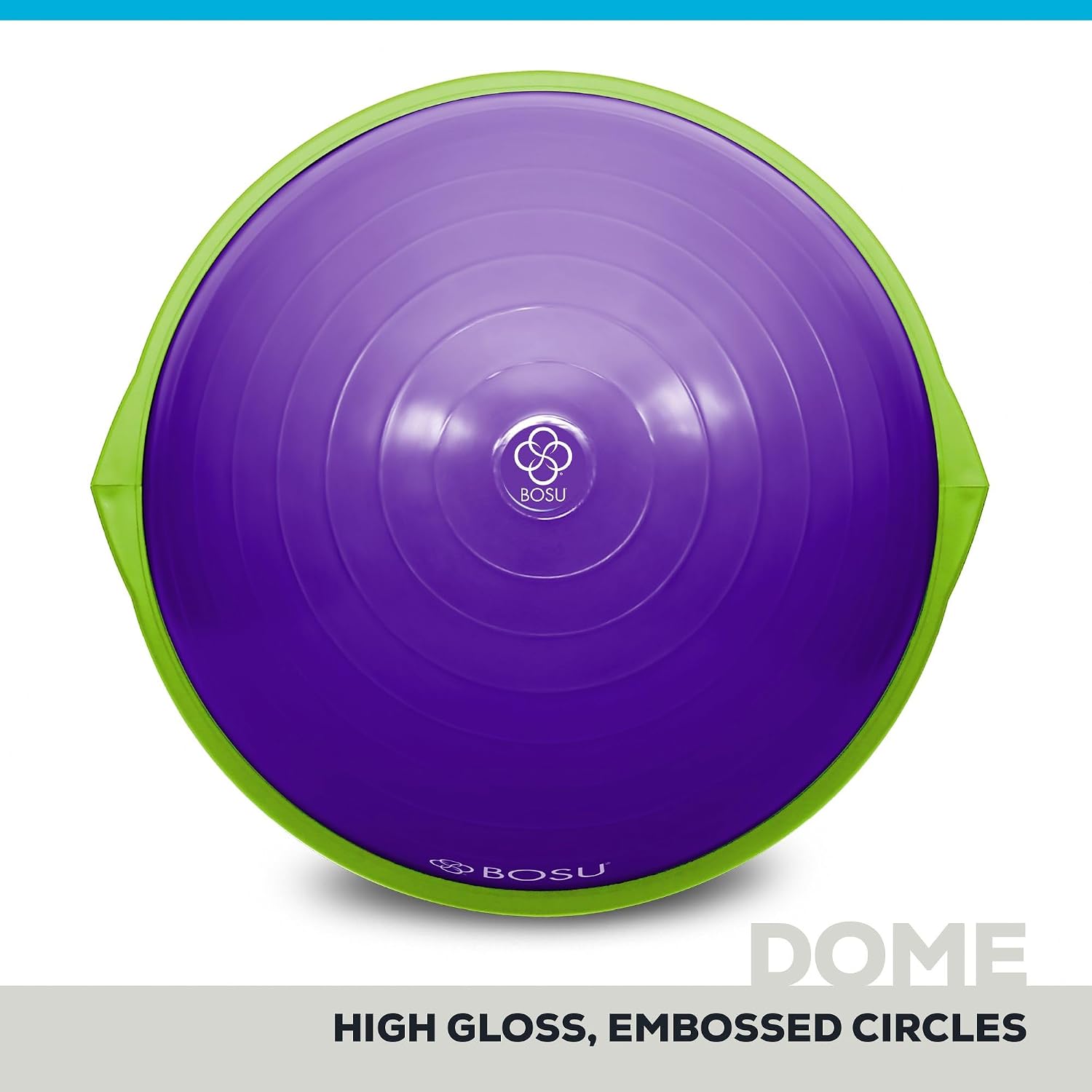 Bosu Balance Ball Exercise Trainer, Home Gym Equipment w/Guided Workouts & Pump, 26' Inflatable Fitness Platform for Strength Training, Standing, Balancing, and Core Workout