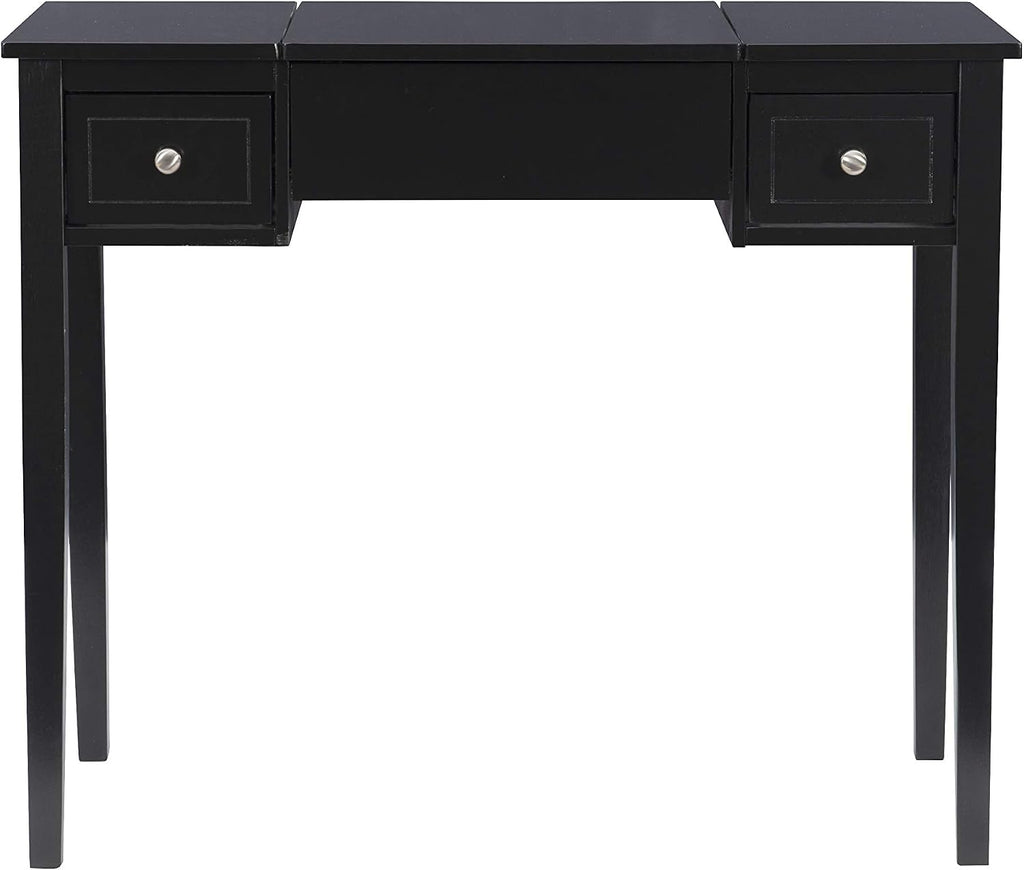 Linon Home Dcor Linon Black Butterfly Stool Vanity Set with Bench, 36'w x 18'd x 30'h,