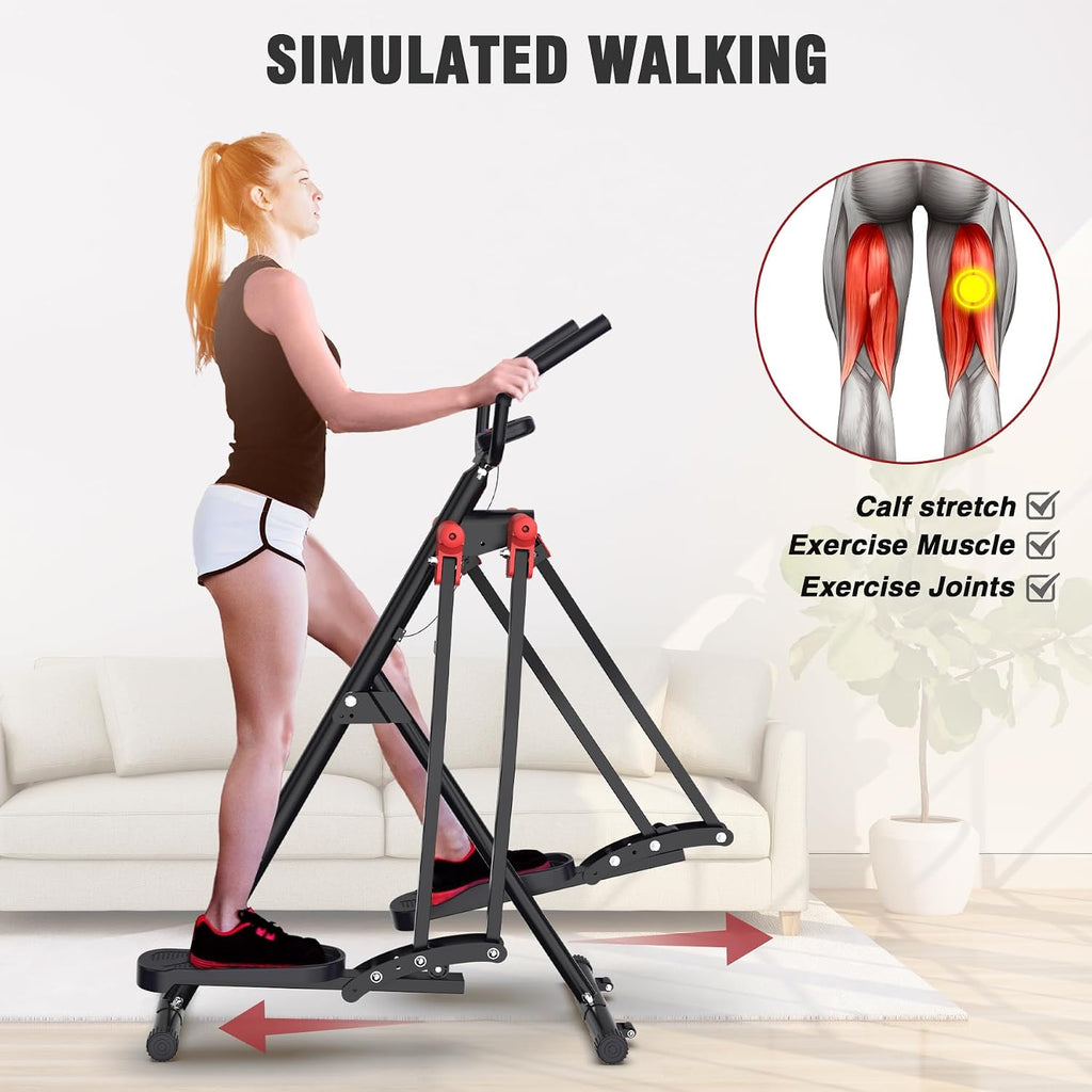 Air Walk Elliptical Glider Machine,Ellipse Home Cross-Training Arm/Leg Cardio Workout Machine for Senior & Adult,Side Sway Action 360 Motion Full-Body Exerciser for Home Gym