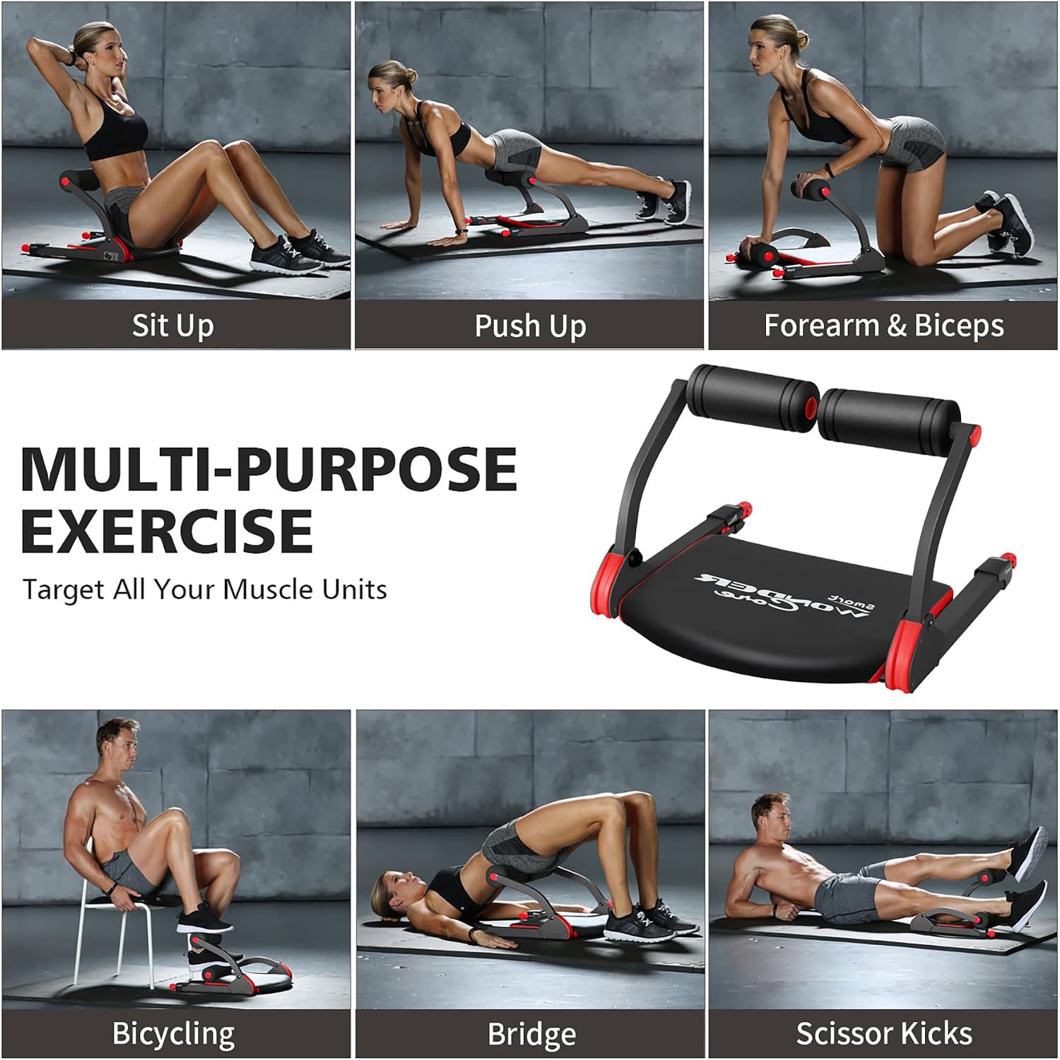 Wonder Core Smart, Ab Machine, Ab Workout Equipment, Sit Up Machine & Exercise Equipment, Ab Crunch Machine for Stomach Workout, Ab Core Trainer Abdominal Machine for Home Gym