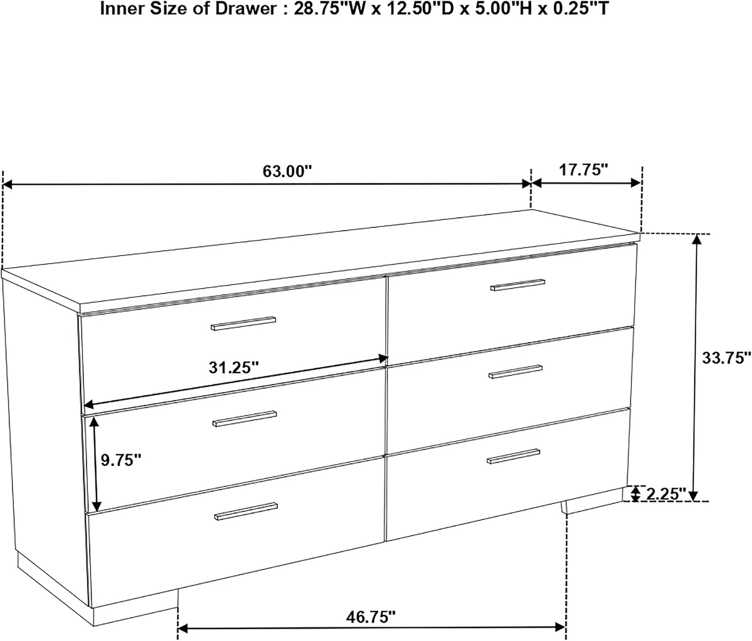 Coaster Home Furnishings Felicity Contemporary 4-Piece Bedroom Set California King Size LED Panel Bed Frame 49-inch Headboard White High Gloss 203500KW-S4