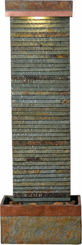 Kenroy Home Stave Indoor/Outdoor Floor Fountain with Copper Finish, Rustic Style, 48' Height, 8' Width, 16' Depth