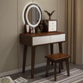 Small Vanity Desk Vanity Desk with Lights Vanity Desk with Mirror and Lights Multi-Capacity Storage Space Light-Filling Makeup Mirror Rounded Corners for Storage Suitable,B-80 * 45 * 75 cm