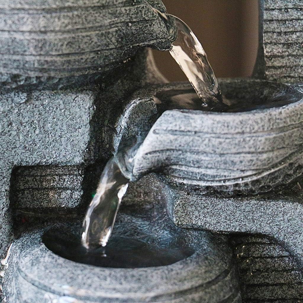 Small Indoor Water Fountain Water Features Outdoor Tabletop Fountain Small Indoor Leisure Fountain Tabletop Decorative Fountain 10.2 Inch High Bowl Indoor