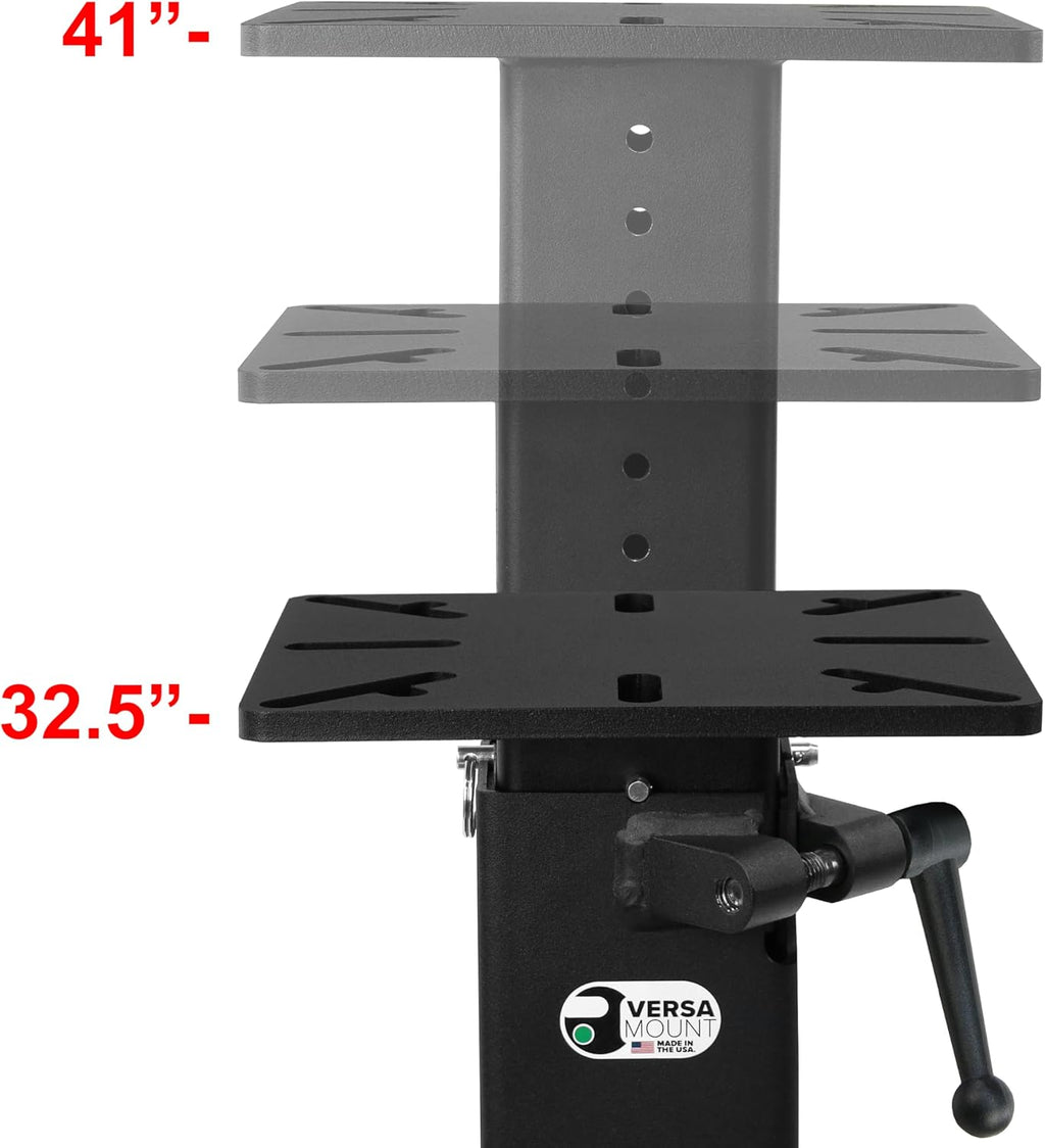 Trick-Tools Versa-Mount Adjustable Height Deluxe Mobile Vise and Grinder Floor Stand, Made in the USA