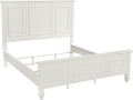 Coaster Home Furnishings Sandy Beach Coastal 4-Piece Bedroom Set California King Size Panel Bed Frame 63-inch Headboard Cream White 201301KWN-S4