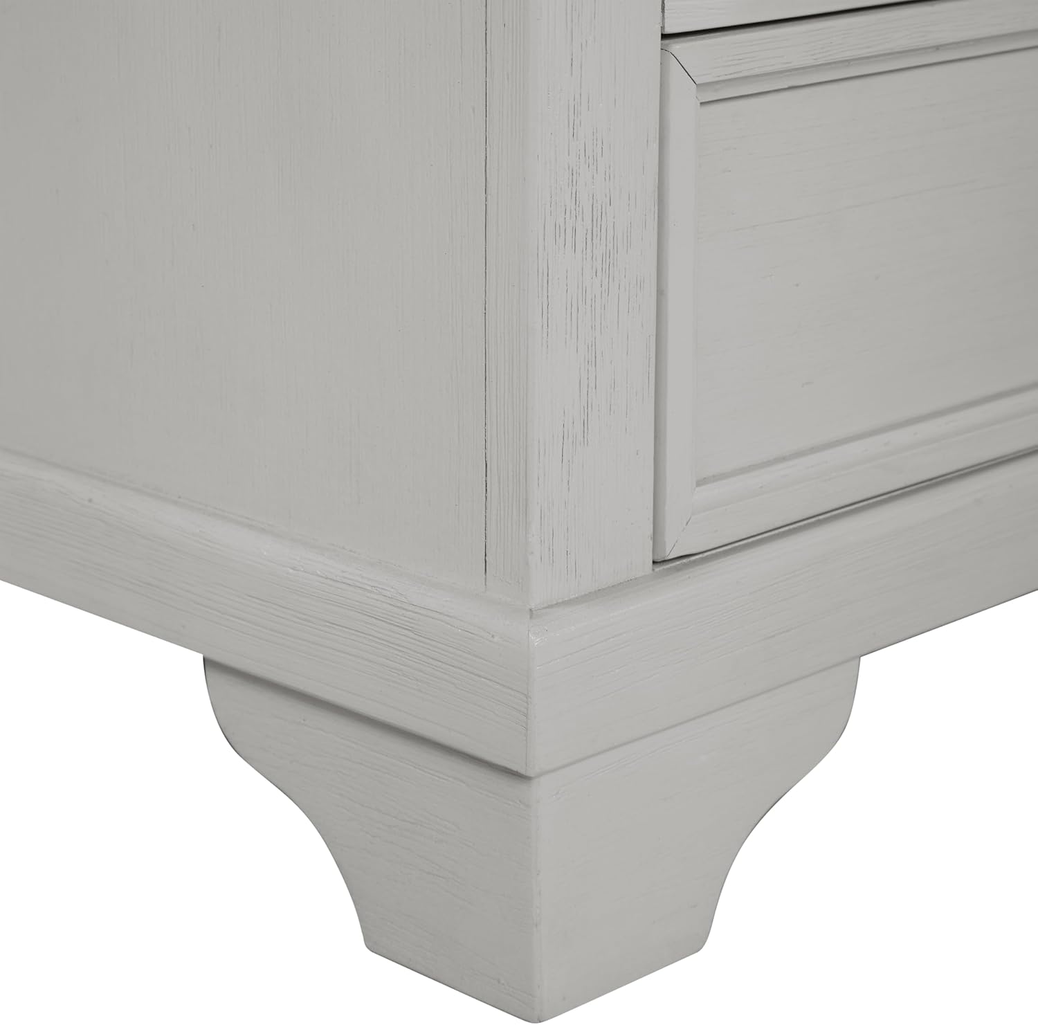Furniture of America Roden Modern Solid Wood 3-Piece Bedroom Set with Storage Footboard, USB Chargers on Nightstand, Drop Handle Pulls, No Box Spring Needed, King, White