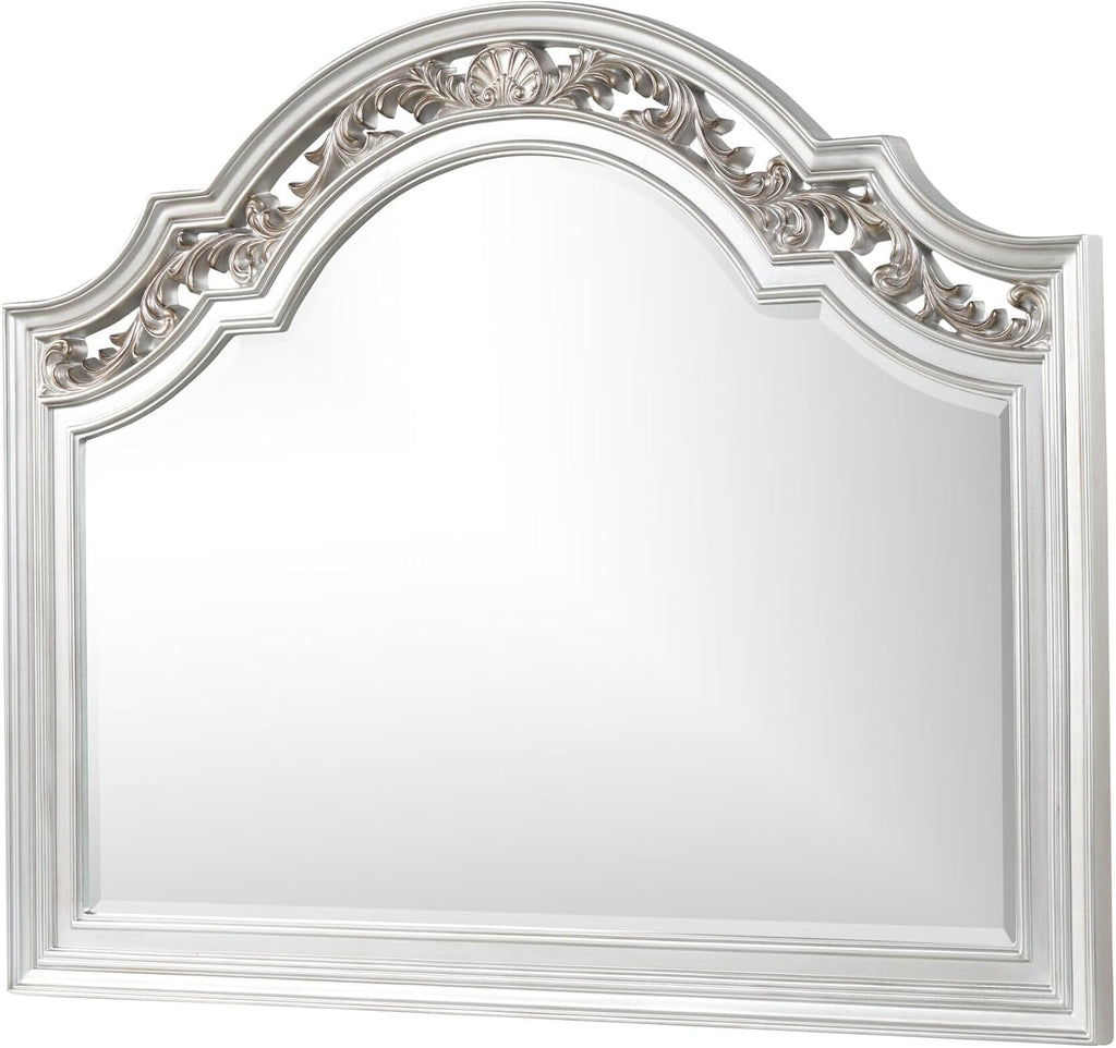 First of a Kind Valentina Silver Queen 4 Piece Bedroom Set