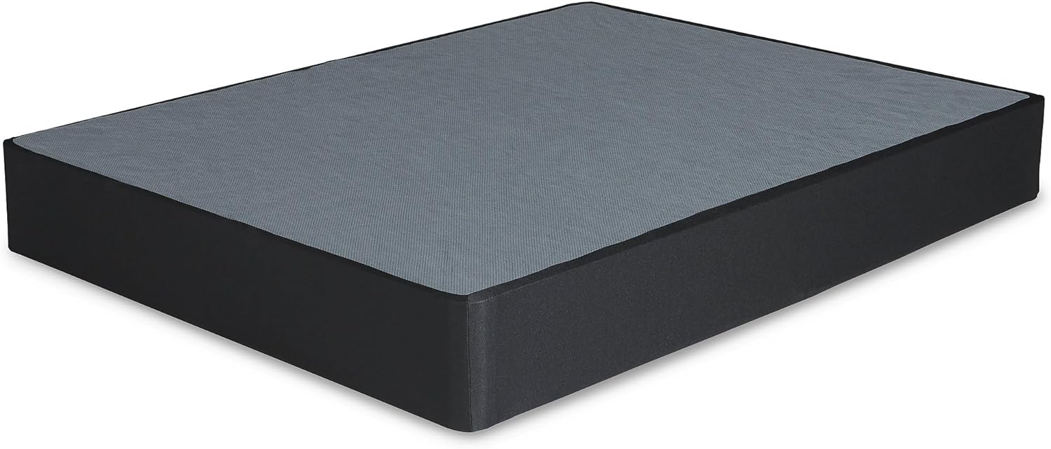 Signature Design by Ashley 10' Mattress Box Spring with Metal Foundation, Sturdy and Durable, Ready to Assemble, Parts and Tools Included, Cal King, Removable Black Fabric Cover