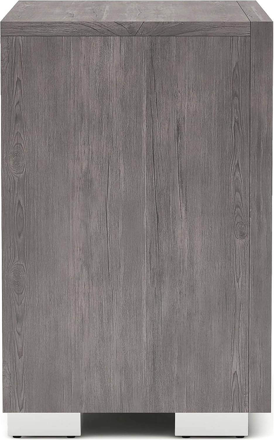 Furniture of America Isadora Transitional Solid Wood 3-Piece Bedroom Set, LED Light Bed and 2 Nightstands with USB Ports for Bedroom, Box Spring Required, Queen, Gray