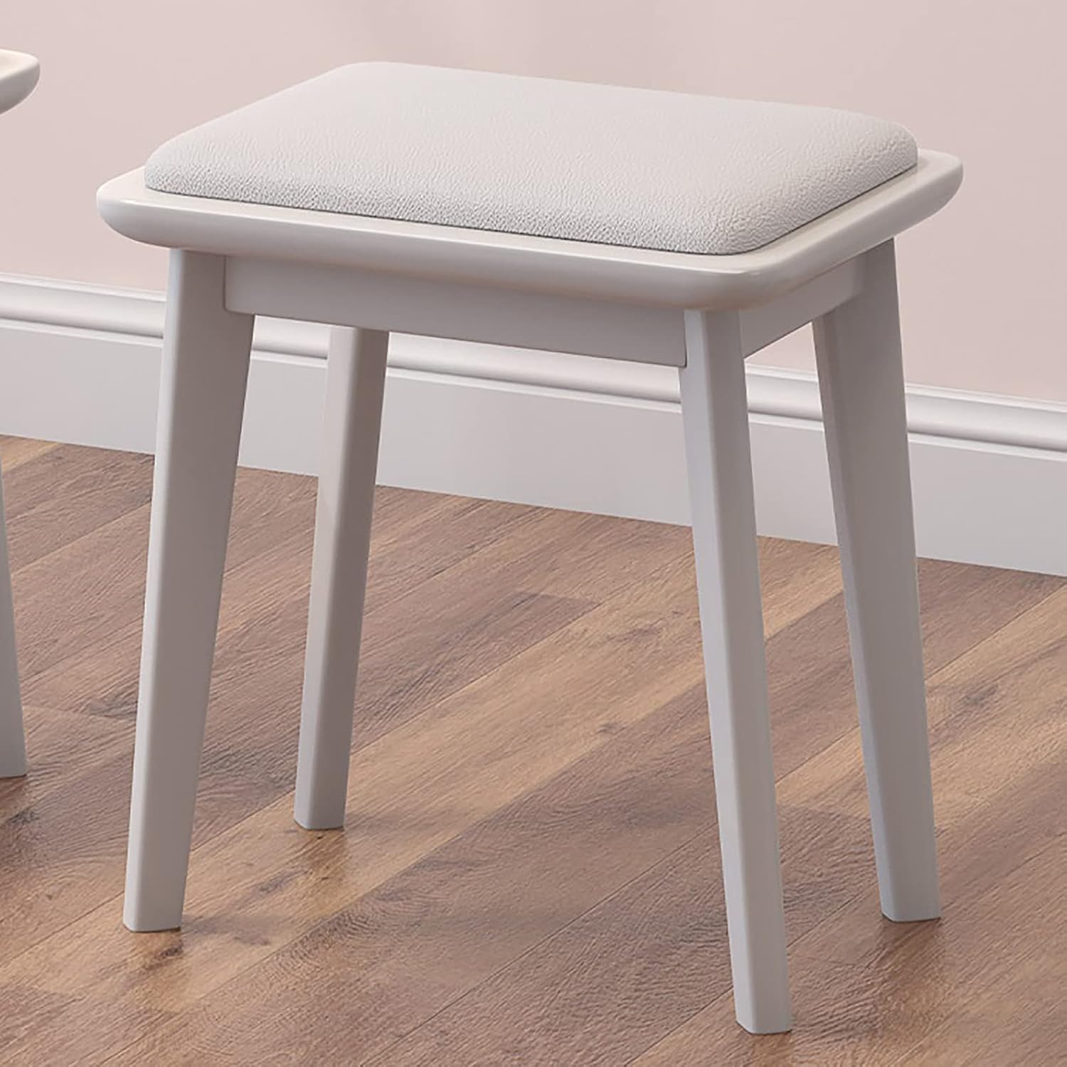 BTZHY Vanity Chair,Vanity Stool,Modern Upholstered Makeup Dressing Bench Footstool Side Table Seat Dressing Chair,Piano Seat with Padded Cushion and Solid Wood Leg