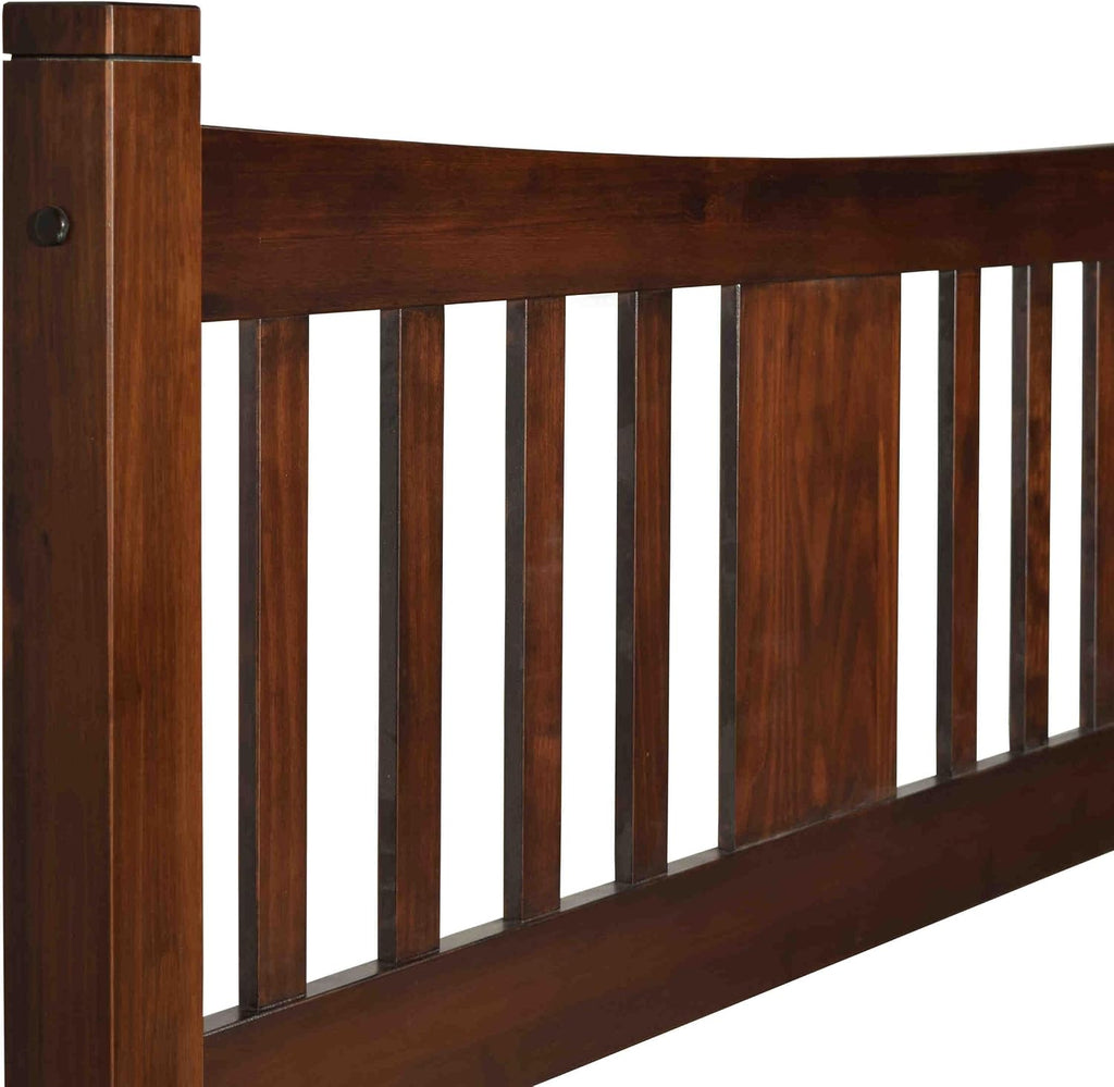 Grain Wood Furniture Shaker Solid Wood Slat Platform Bed, King Size, Cherry