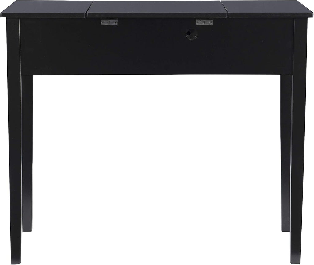 Linon Home Dcor Linon Black Butterfly Stool Vanity Set with Bench, 36'w x 18'd x 30'h,