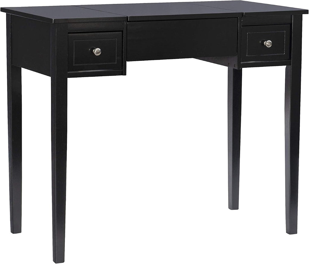 Linon Home Dcor Linon Black Butterfly Stool Vanity Set with Bench, 36'w x 18'd x 30'h,