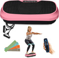 Lifepro Waver Mini Vibration Plate Exercise Machine with Remote & Bands — Compact Whole Body Vibrating Plate for Lymphatic Drainage & Muscle Toning — Shake Machine with 99 Speed Levels & 10 Presets