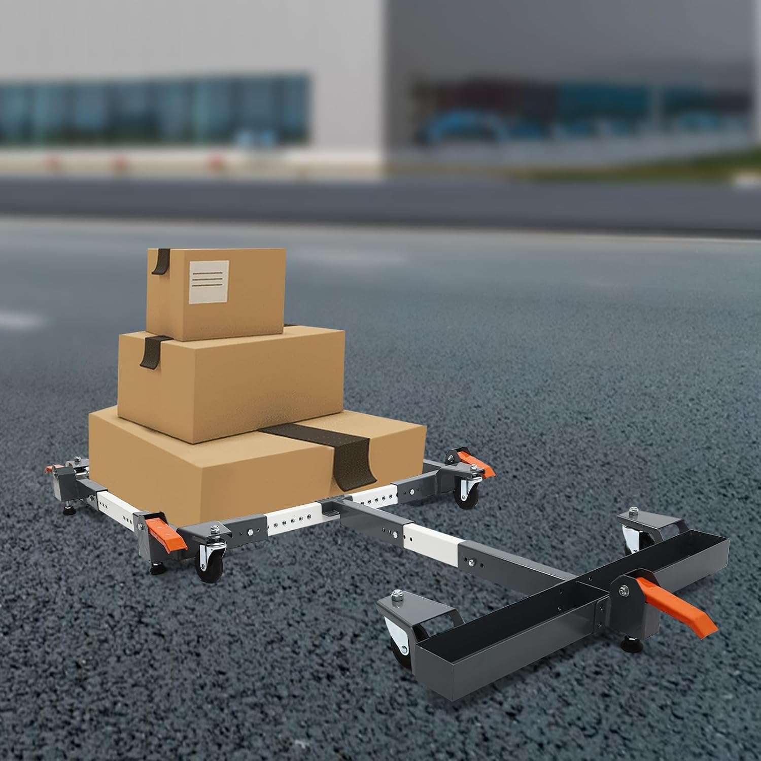 Adjustable Mobile Base, 20.7-28.15 in Horizontal Range, 23.45-76.61 in Longitudinal Range, Heavy Duty Mobile Bases with 6 Wheels for Small Mechanical Equipment, Home Appliances