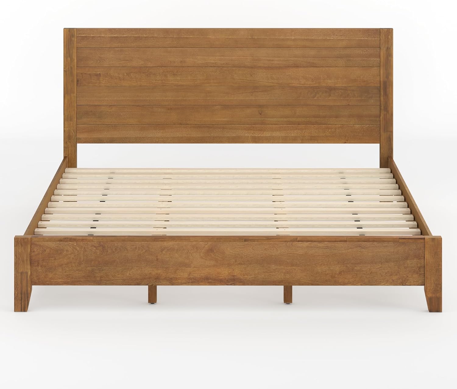 Cozyman Wood Platform Bed Frame King Size with Headboard, Camas King, Acacia Wood, No Box Spring Needed, Easy Assembly, Dark Wood