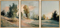 SIGNWIN Framed Canvas Print Wall Art Set Modern Countryside Landscape Abstract Trees and Field Illustrations Modern Art Decorative Rustic for Living Room, Bedroom, Office - 16'x24'x3 Natural