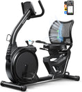 MERACH Recumbent Exercise Bikes for home, Light Commercial High-end Recumbent Bike for Seniors Adults, Magnetic Recumbent Exercise Bike with Smart Bluetooth and Exclusive App, LCD, Heart Rate Handle