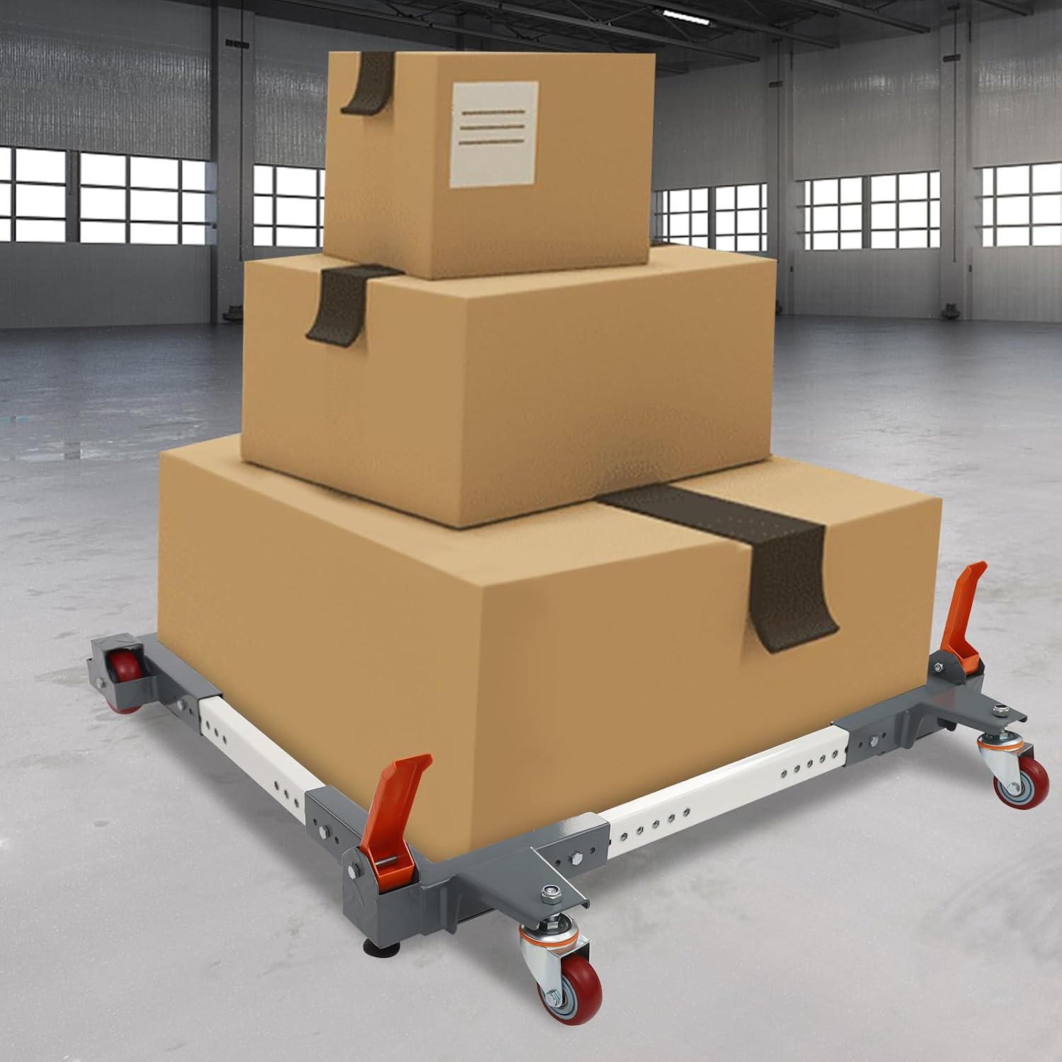DYRABREST Mobile Base 1500lbs Heavy Duty Universal Mobile Base 20.7' x 27.7' to 28' x 33.5' Fully Adjustable Mobile Base with Swivel Wheels for Mobilizing Large Tools, Woodworking Equipment