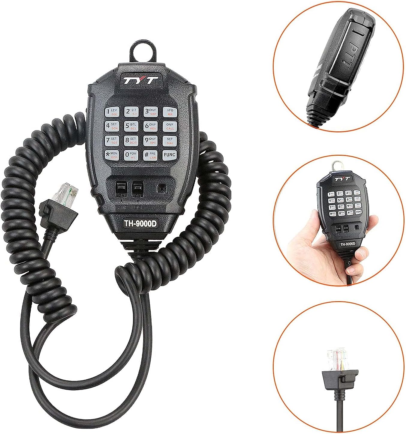 TYT TH-9000D Plus Ham Mobile Transceiver, UHF Radio 420-450Mhz 40W 70CM Amateur Base Transceiver with Cable