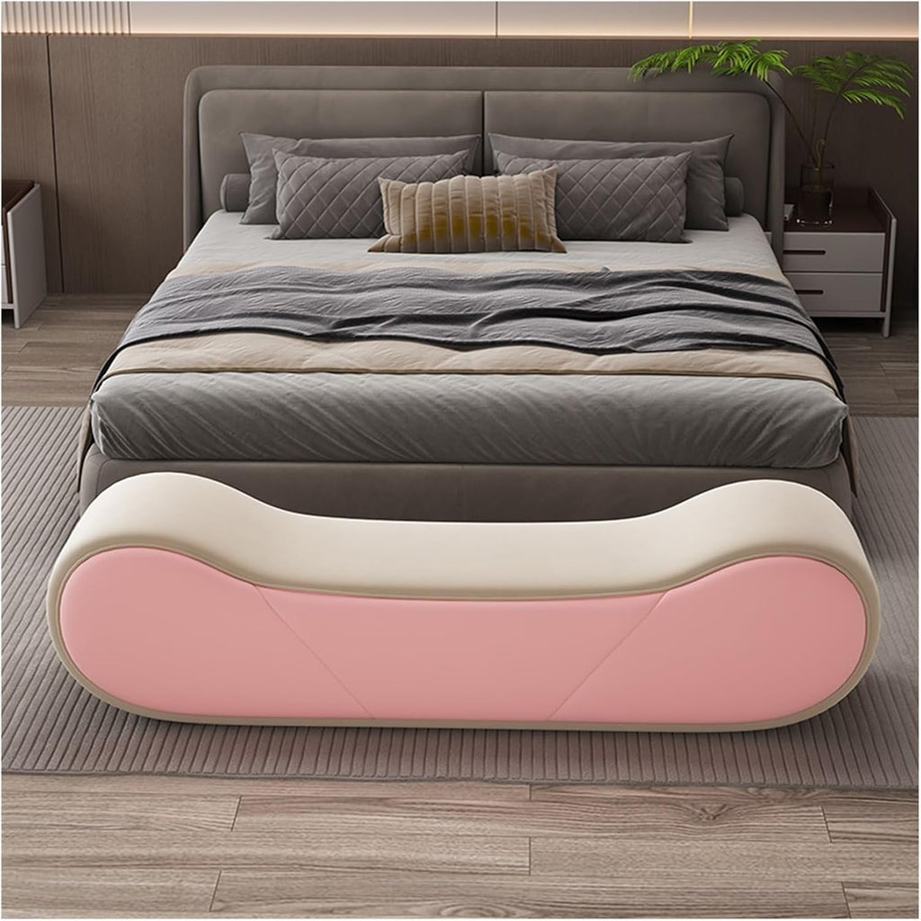 Bedroom End of Bed Bench Bedroom Velvet Bed End Stool, Shoe Changing Stool, Ottoman, Sofa Stool, Simple Cloakroom Bench Ottoman Foot Rest Couch Long Bench ( Color : Orange , Size : 150*50*50cm )