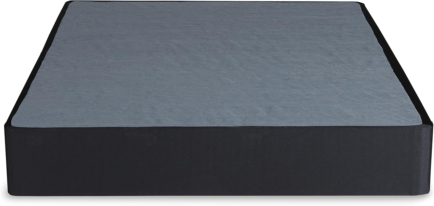 Signature Design by Ashley 10' Mattress Box Spring with Metal Foundation, Sturdy and Durable, Ready to Assemble, Parts and Tools Included, King, Removable Black Fabric Cover