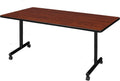 Regency Kobe 72 x 30 in. Mobile T-Base Training Seminar Table- Cherry