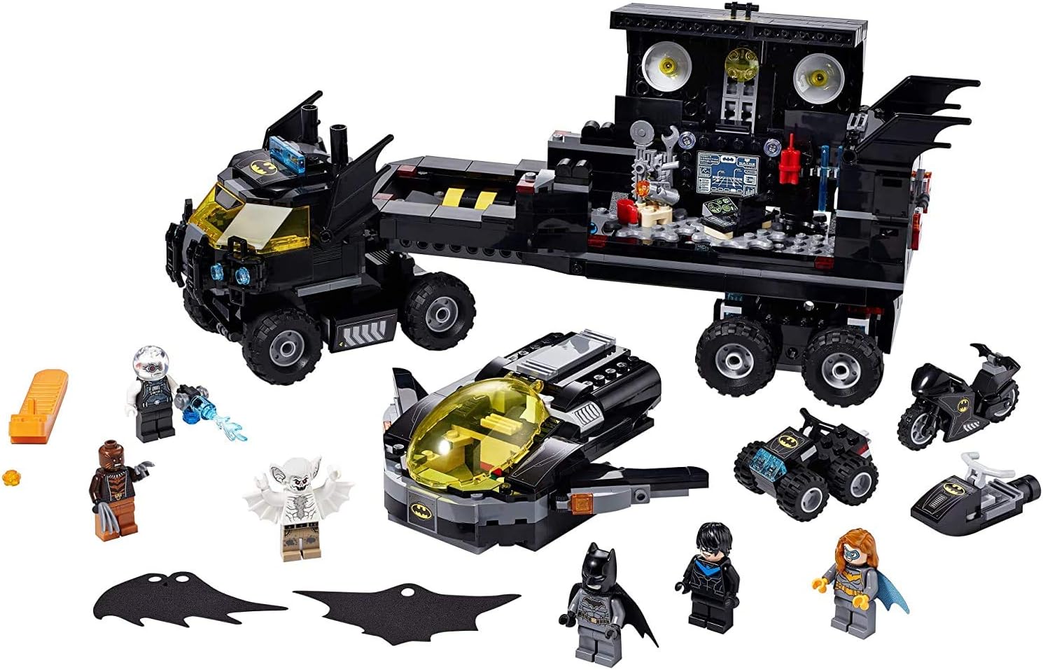 LEGO DC Mobile Bat Base 76160 Batman Building Toy, Gotham City Batcave Playset and Action Minifigures, Great 'Build Your Own Truck' Batman Gift for Kids Aged 6 and up (743 Pieces)