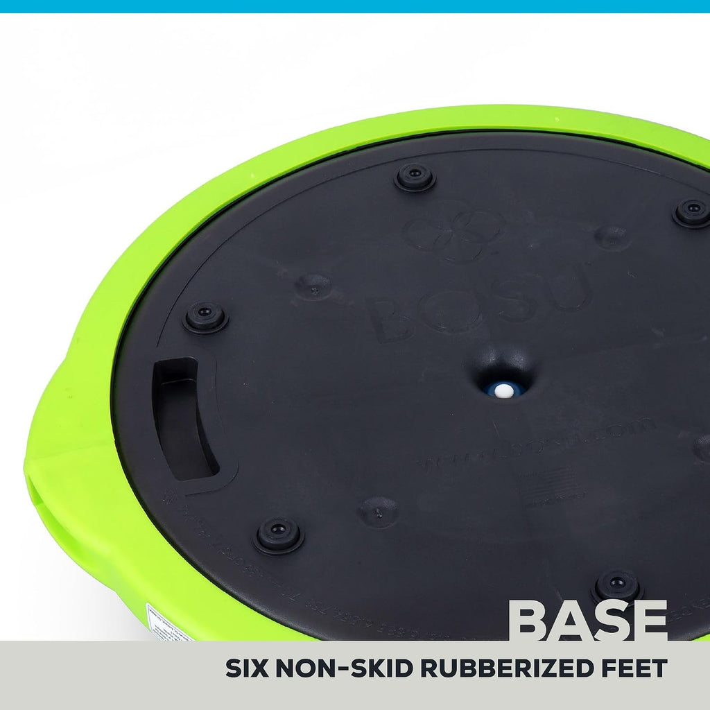Bosu Balance Ball Exercise Trainer, Home Gym Equipment w/Guided Workouts & Pump, 26' Inflatable Fitness Platform for Strength Training, Standing, Balancing, and Core Workout