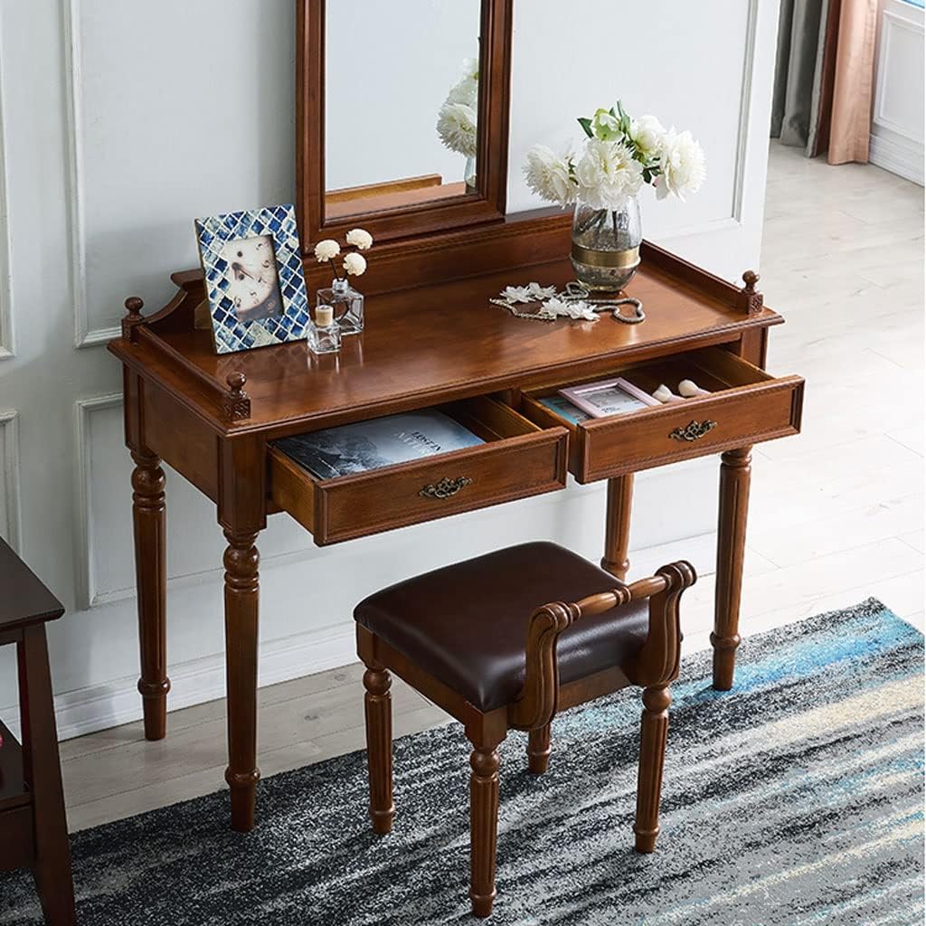 Vanity Benches Vanity Table Set Bedroom Simple Makeup Table Modern Women Dressing Table with Two Storage Cabinets Table (Color : A)