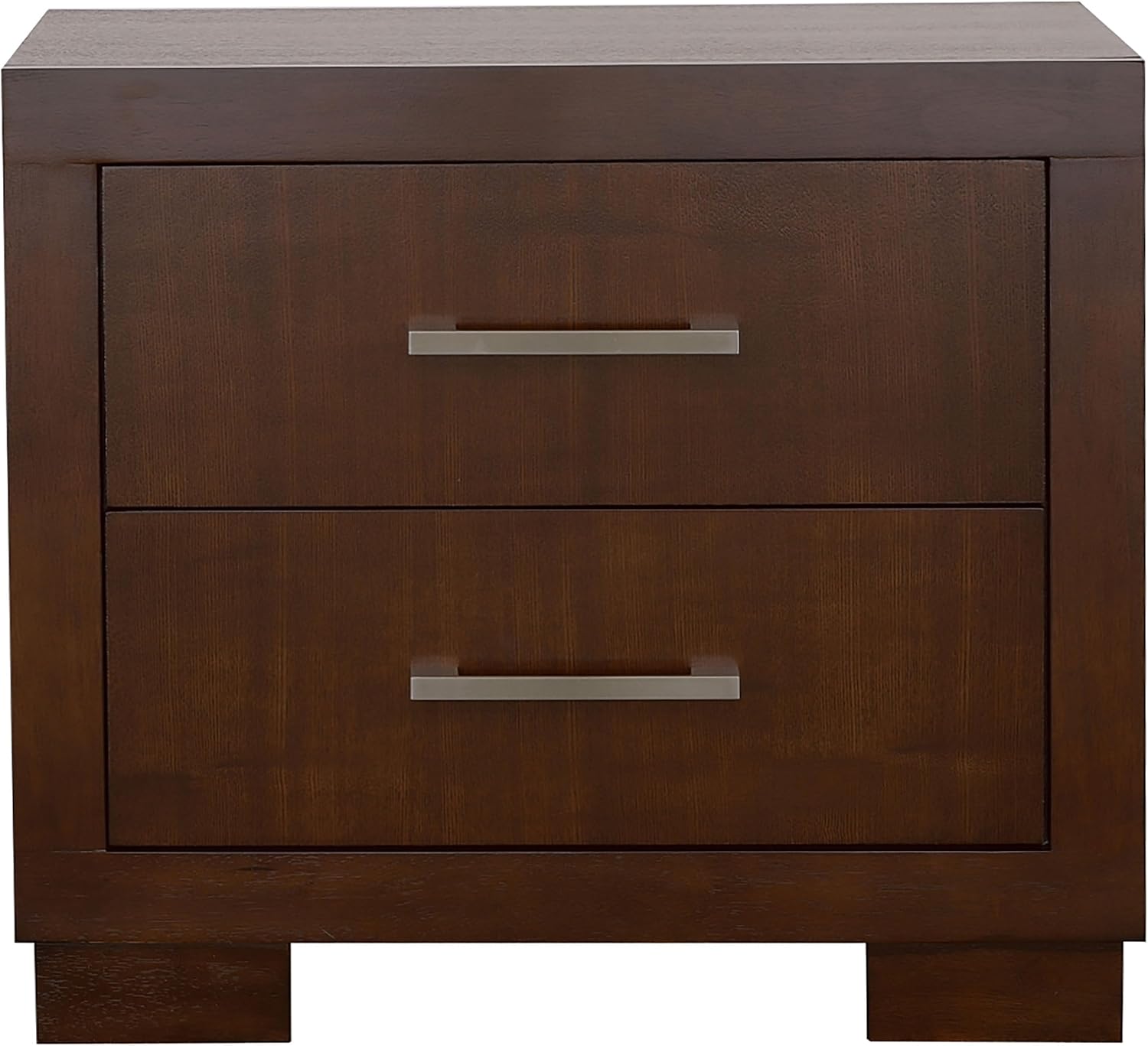 Coaster Home Furnishings Jessica Contemporary 4-Piece Bedroom Set Eastern King Size LED Storage Bookcase Bed Frame 47-inch Headboard Cappuccino 200719KE-S4