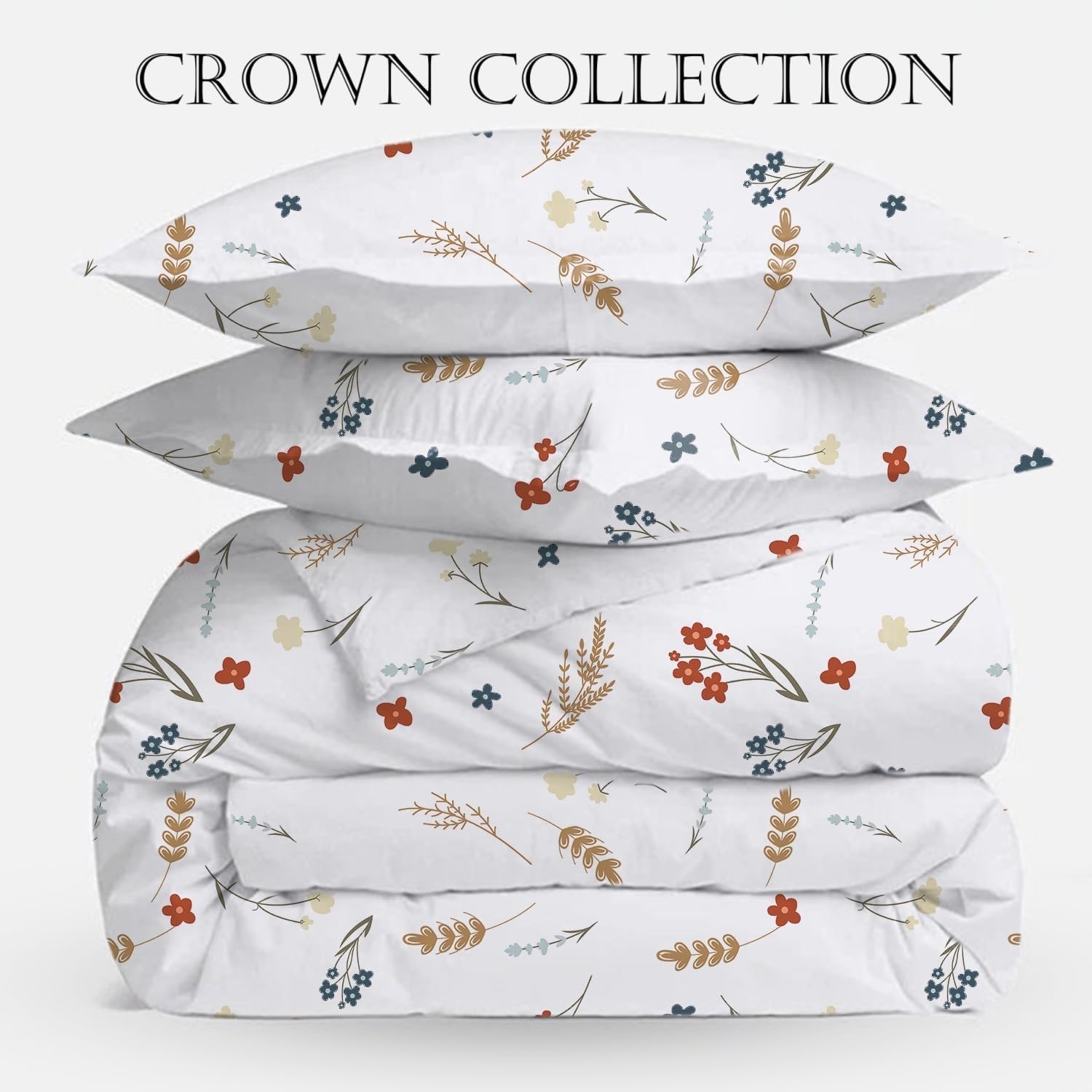 New Luxuriate Hotel 1000-TC Hypoallergenic Ultra Soft Design 100% Egyptian Cotton Solid Duvet Cover with Zipper Colser & 2pcs Pillow Case Set (Super King Plus 120X120, Jungle Flowers Print)