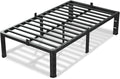 VIPSHOW 12 Inch Twin Size Bed Frame, 3500Lbs Heavy Duty Metal Platform with Round Corner Legs Mattress Slide Stopper, Steel Slat Support No Box Spring Needed, Noise Free, Non-Slip, Easy Assembly