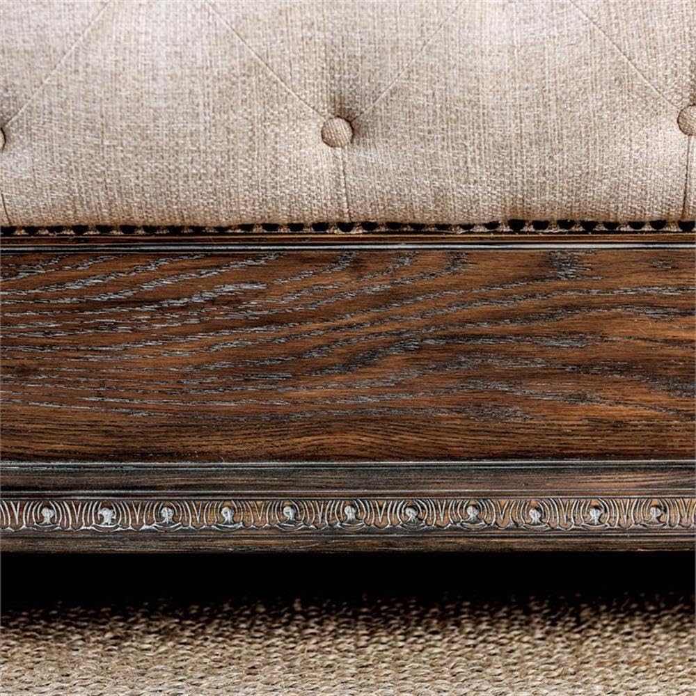 Furniture of America FOA Kai 2pc Natural Tone Wood Bedroom Set - King + Nightstand