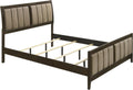 Coaster Home Furnishings - Wilkes - Wood - Upholstered Eastern King Panel Bed with Vertical Channel Tufting, Tapered Legs, and Padded Headboard and Footboard - Bedroom - Dark Cocoa - 224421KE