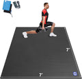 MRO Extra Large Exercise Mat 12'x7'/9'x7'/7'x7'/7'x5'(7mm), High-Density Workout Mats for Home Gym Flooring, Non-Slip, Extra Thick Durable Cardio Mat, Ideal for Plyo, MMA, Jump Rope - Shoe Friendly