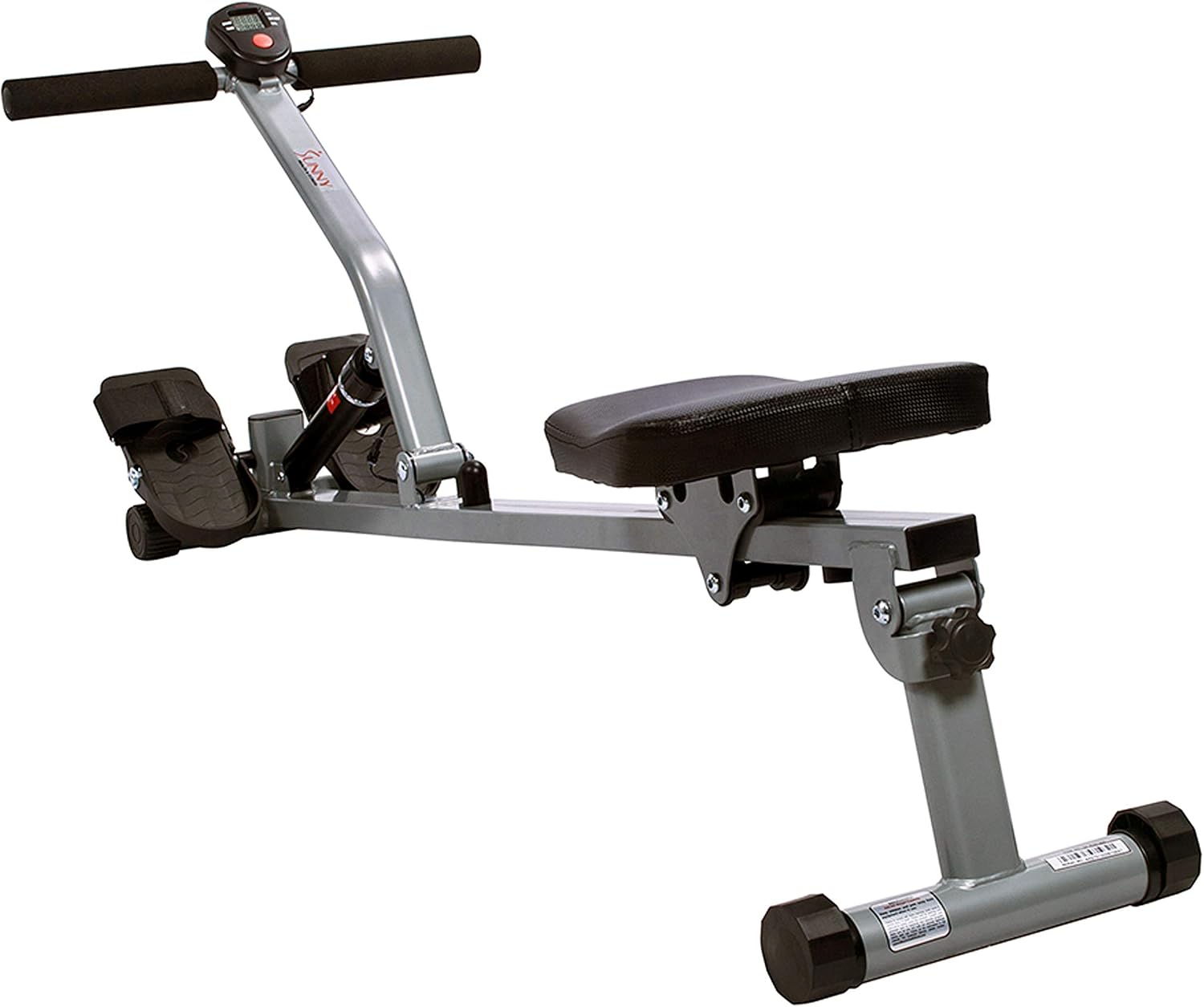 Sunny Health & Fitness Compact Adjustable Rowing Machine with 12 Levels of Resistance for Complete Body Workouts and Optional Free SunnyFit App Enhanced Connectivity