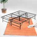 Mielmoon 14 inch Foldable Metal Platform Bed Frame Sturdy Steel, No Box Spring Needed,Heavy Duty Smart Assembly,Tool-Free Setup (Bed Frame Only, Full)