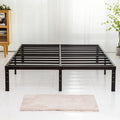 Wulanos Full Size Bed Frame, Heavy Duty Metal Frames with Steel Slats Support, No Box Spring Needed, 14 Inch High Metal Platform Bed Frames with Storage, Non-Slip and Noise-Free