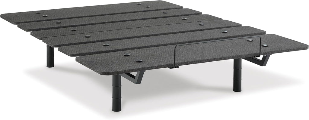 Signature Design by Ashley Cosmic Power Base Traditional California King Adjustable Base with Head and Foot Incline, Wireless Remote and USB Ports, Black